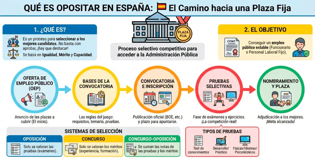 Qué es opositar en España