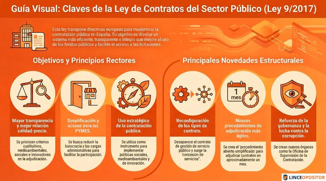 Infografia Esquema Ley 9/2017 (LCSP) Contratos Sector Público